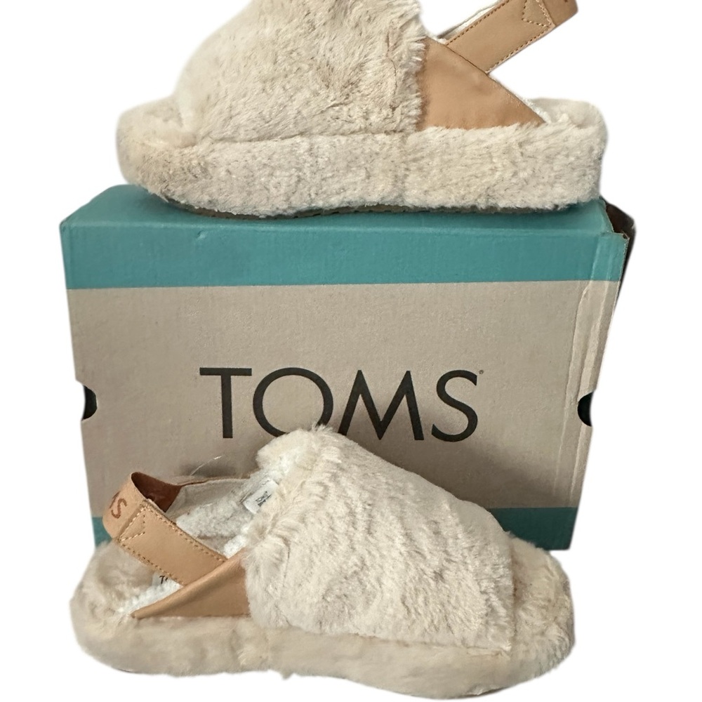 TOMS Women's Sofia Slingback Platform Slippers Natural Cream - Picture 6 of 7
